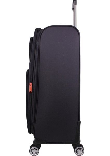 Ultra Lıght Körüklü Kumaş Büyük Boy Valiz Lacivert modelleri