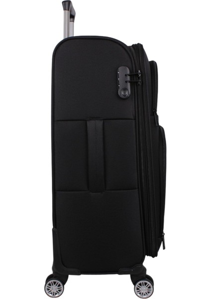 Ultra Lıght Körüklü Kumaş Kabin Boy Valiz Siyah modelleri
