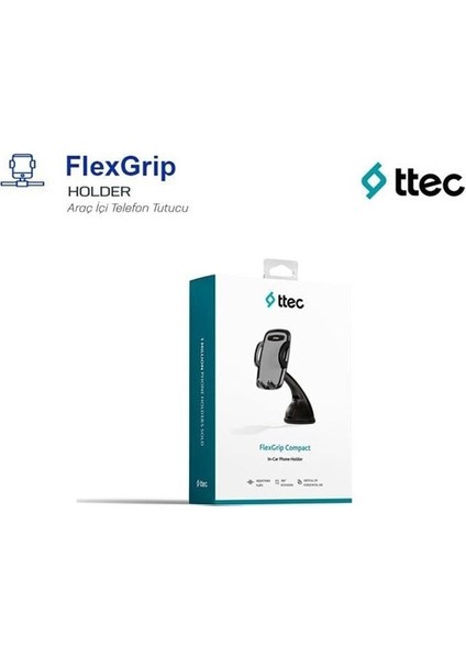 T.tec 2TT08 Flexgrip Compact Araç Içi Telefon Tutucu