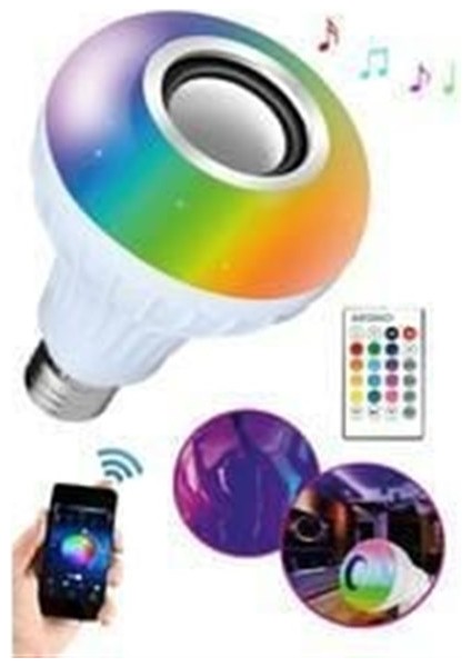 LED Ampul Rgb + Müzik Kutusu Bluetooth Winnboss WN-1156