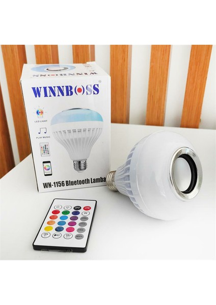 LED Ampul Rgb + Müzik Kutusu Bluetooth Winnboss WN-1156