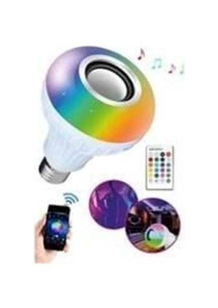 LED Ampul Rgb + Müzik Kutusu Bluetooth Winnboss WN-1156
