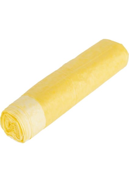 60 Litre Büzgülü Limon Kokulu Sarı Çöp Torbası Poşeti / 65 x 70 Cm. - 10X25 Rulo / Koli