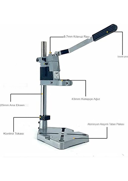 Matkap Sehpası 35-43 mm Matkap Standı Tezgahlı Kaliteli Matkaplara Uyumlu Alaşımlı Matkap Braketi