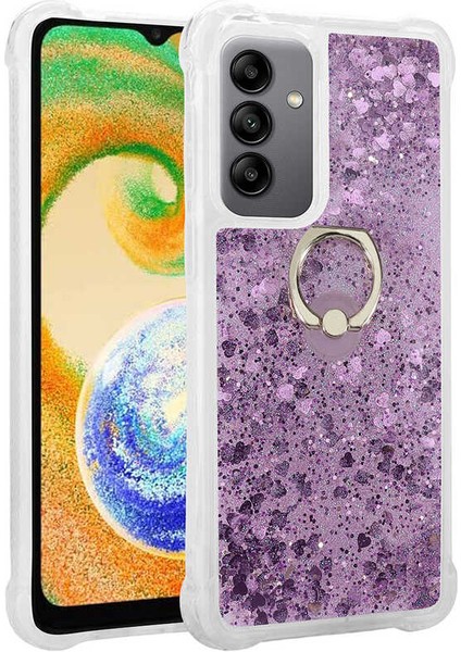 Samsung Galaxy A13 5g Sıvılı Simli Yüzüklü Kapak Kılıf