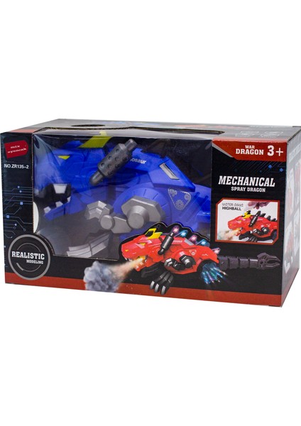 Oyuncak Dinozor Mekanik Mavi Işıklı Sesli Duman Çıkaran 35 cm fırsatları