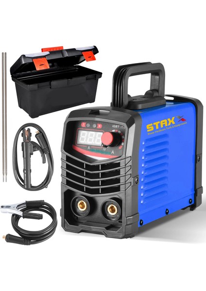 Staxx Power Super MMA200X 200 Amper Profesyonel Dijital Göstergeli Inverter Kaynak Makinesi Çantalı Set