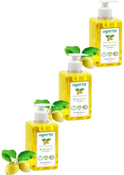 Doğal Sıvı Sabun Limon 400 ml 3 Adet