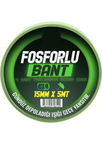 Kendinden Yapışkanlı Fosforlu Bant Gündüz Depoladığı Işığı Gece YANSITIR15 mmx5 Mt