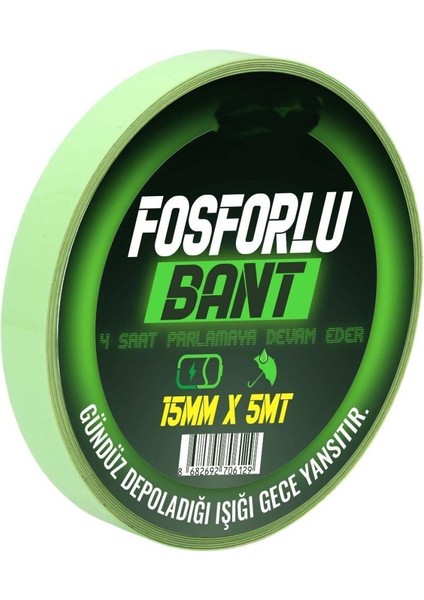 Kendinden Yapışkanlı Fosforlu Bant Gündüz Depoladığı Işığı Gece YANSITIR15 mmx5 Mt