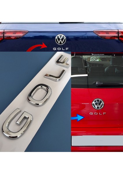 Golf Yeni Tip Yazı - Golf Arma Altı Yeni Logo Yazı Golf 8