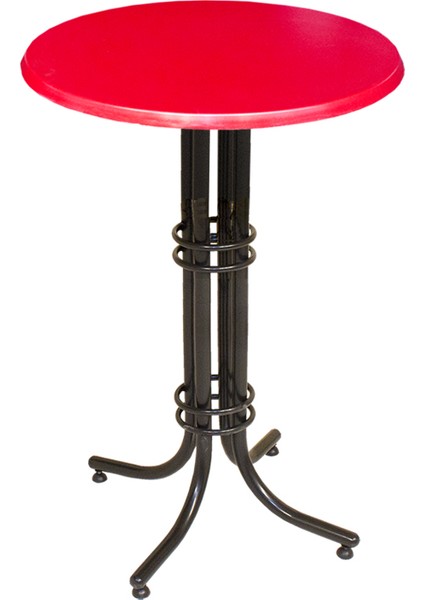 Bistro Masa (Buket Werzalit Yuvarlak Q60) - Kırmızı