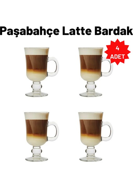 4 Lü Paşabahçe 55141 Irısh Kulplu Latte Bardak