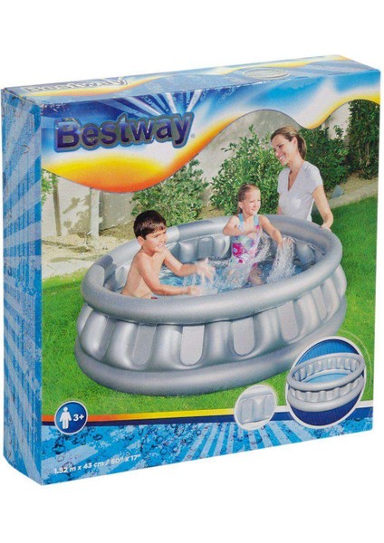 51080 Gri Metalik Havuz 152X43 cm