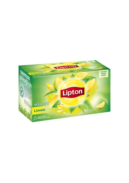 Limonlu Yeşil Çay Bardak Poşet 20'li ( 9 Adet )
