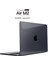 Apple Macbook Air M2 Çip 13.6 A2681 2022 Kılıf 360 Derece Siyah Transparan Esnek Tam Koruma Kapak 1