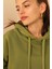 Üç İplik Kumaş Uzun Kol Oversize Kadın Sweatshirt 5