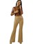 Deri İspanyol Paça Pantolon Camel 1