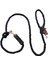 Köpek gezdirme tasması Büyük ve orta ırk kalın kancalı siyah örme halat:12mm uzunluk:120cm Tasma: ayarlamalı dog leash TB6-1 1
