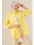 103901 Oversize Basic Tesettür Gömlek - Sarı 1