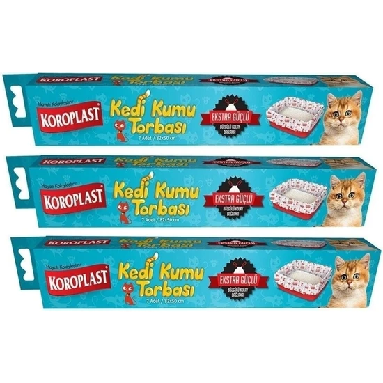 Koroplast Kedi Kumu Torbası 7'li x 3 Adet