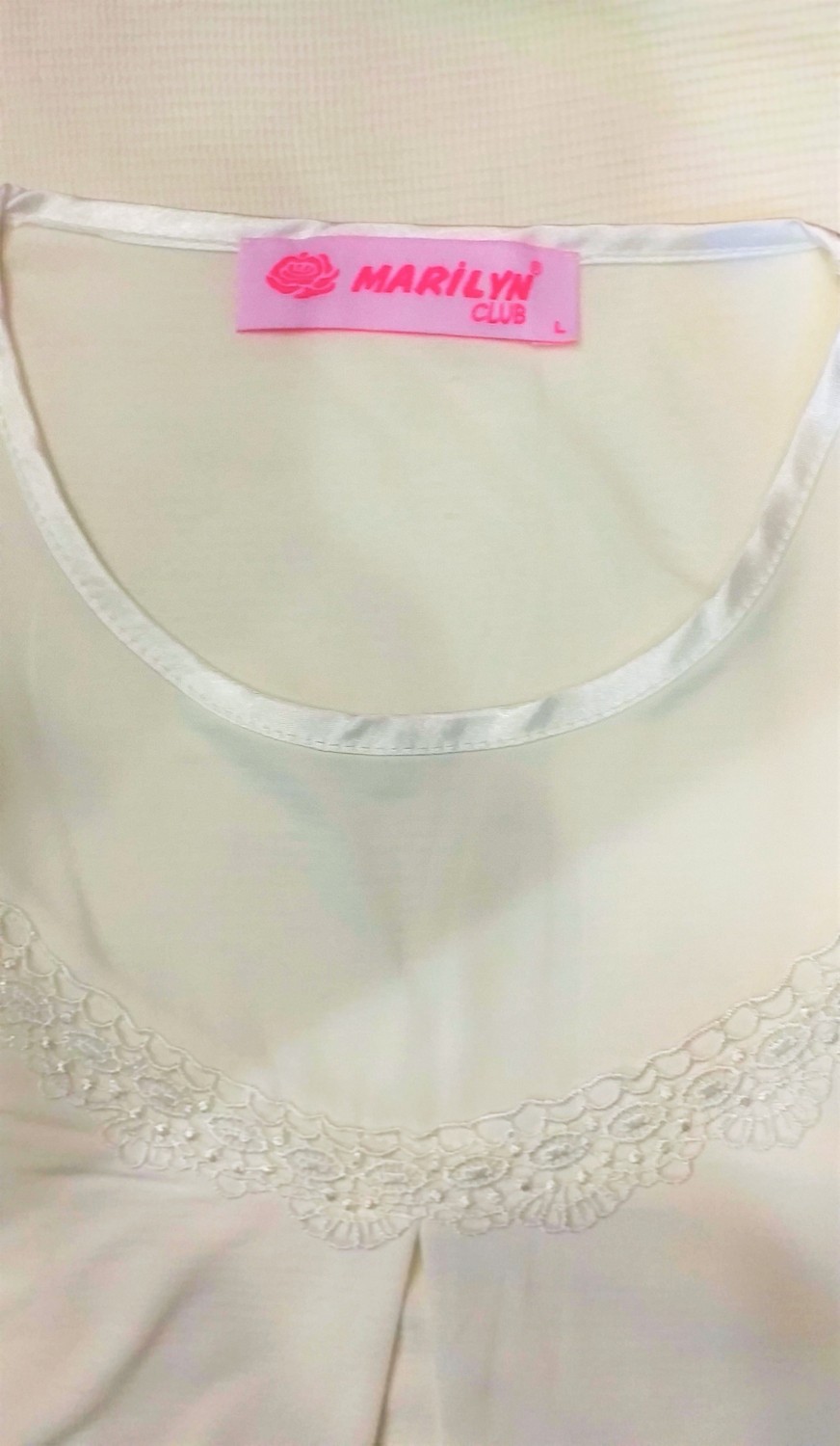 Marilyn Sabahlıklı 3'lü Lohusa Pijama Takımı Ekru görsel 2