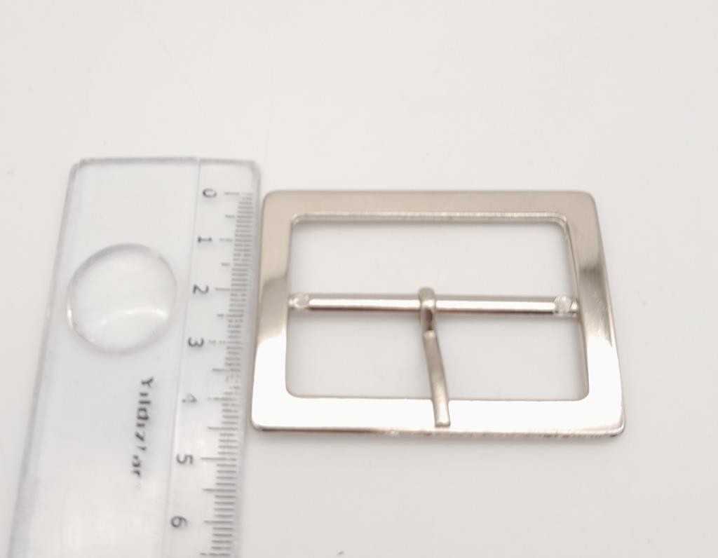 Angel Çanta Aksesuar Gümüş Renk 5 cm Dikdörtgen Çanta Tokası görsel 4