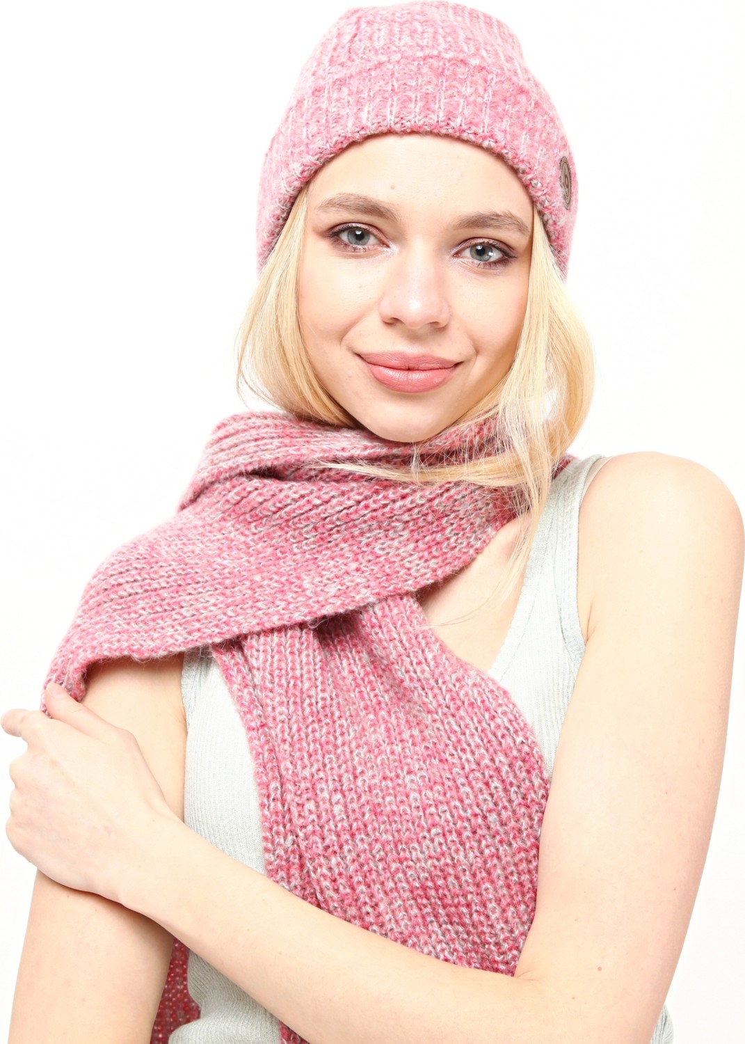Marilavande Pembe Mint Atkı Bere Takımı görsel 2
