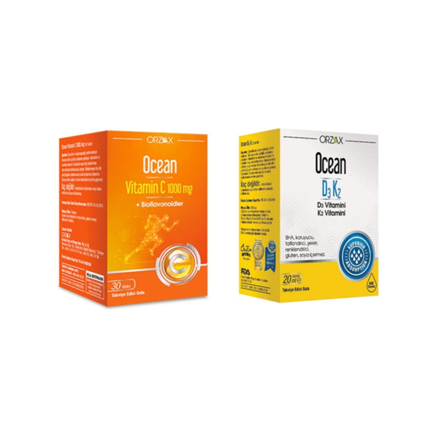 Ocean Ocean Vitamin C 1000 Mg 30 Tablet + Ocean D3K2 Fiyatı