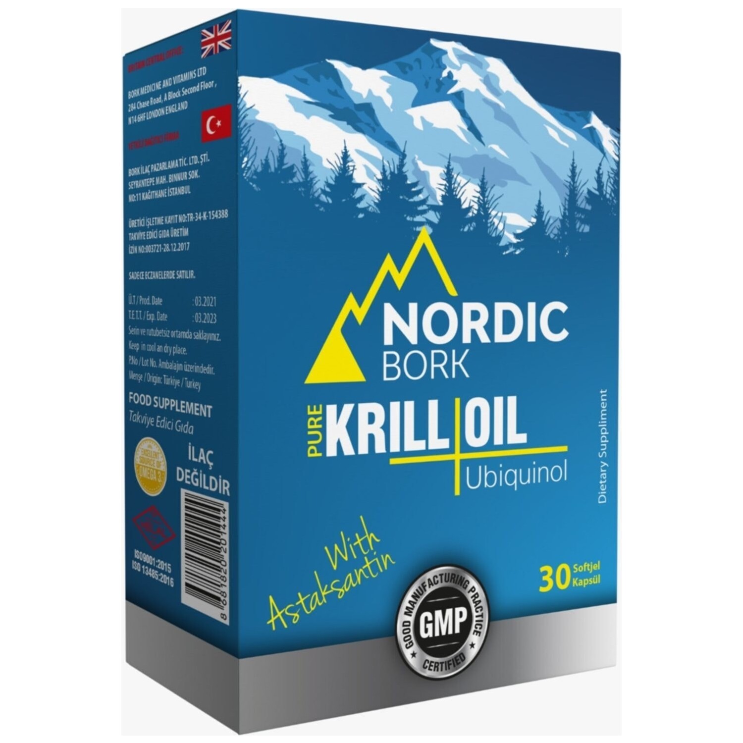 Nordic Bork Pure Krill Oil Q10 Soft Gel 30 Kapsül Fiyatı