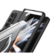 Dexmon Galaxy Z Fold 4 Kılıf Wireless Şarj Özellikli Mıknatıslı Kamera Korumalı Ultra Ince Mat Yüzey