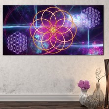 Morfil Sanat Atölyesi Yaşam Çiçeği Kutsal Geometri Kanvas Tablo