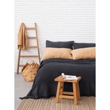 Barine Waffle Yatak Örtüsü Antrasit 160x260