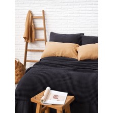 Barine Waffle Yatak Örtüsü Antrasit 160x260