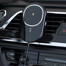 Nefertiya 15W Mıknatıslı Takılabilen Hızlı Şarj Tüm Cihaz ve Araçlara Uyumlu Araç Içi Şarj Cihazı