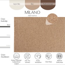 Cool Halı Milano 666 Kahve Hasır Dokulu Halı Kilim Salon Mutfak Koridor Kesme Yolluk Dokuma Makine Halısı