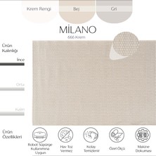 Cool Halı Milano 666 Krem Hasır Dokulu Halı Kilim Salon Mutfak Koridor Kesme Yolluk Dokuma Makine Halısı