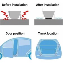 Nakres Fosforlu Araba Kapı Kaput Bagaj Koruyucu 10'lu Ped Fosforlu Ses Darbe Emici Conta Oto Kapı Çarpma Önleyici