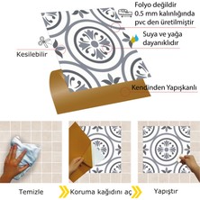 Tink Kendinden Yapışkanlı Geometrik 03 Desenli Pvc Karo 30X30 cm (56 Adet) 5m2