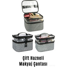 Ankaflex Makyaj Çantası Makyaj Bavulu Şeffaf Çanta Profesyonel Seyahat Seti Yeni Nesil