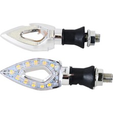 Motosvn Motosıklet Sinyal 2 Li Ledli Nikel Sarı Işık