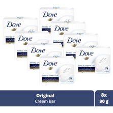 Dove Beauty Cream Bar Katı Güzellik Sabunu Original Nemledirici Etkili 90 G X8 Adet