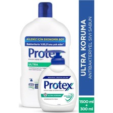 Protex Ultra Uzun Süreli Koruma Antibakteriyel Sıvı Sabun 1500 ml + 300 ml