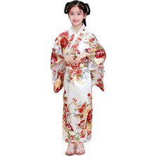 Janae Japon Tarzı Kız Geleneksel Ao Dai Yukata Kimono (Yurt Dışından)