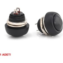 Roba 12MM PBS-33B 2 Pin Push Buton Siyah On Off 1A 250V Mini