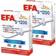 New Life Efa S 1200 Balık Yağı 45 Kapsül x 2 Adet