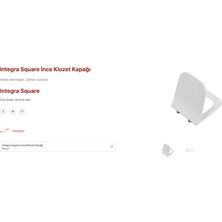 Integra Square Tek Kat Görünümlü Yavaş Kapanır Ince Klozet Kapağı