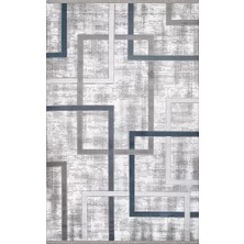 Ipek Mekik Halı Sardes 6935 A Mavi Gri Modern Salon Halısı