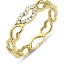 Kairos Jewelry 14 Ayar Altın Dudak Figürlü Tamtur Yüzük KRS073-14GEZ