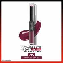 L'oréal Paris Infaillible 2-Step 24 Saat Kalıcı Likit Ruj & Balm - 215 Wine Oclock